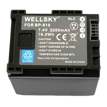 Amazon | WELLSKY BP-819 BP-819D BP-809 BP-808 互換バッテリー